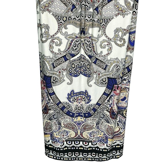Chico's Womens Maxi Dress Size 2 Large Paisley Beach Vacation Stretch Slit Nwt - Picture 9 of 12